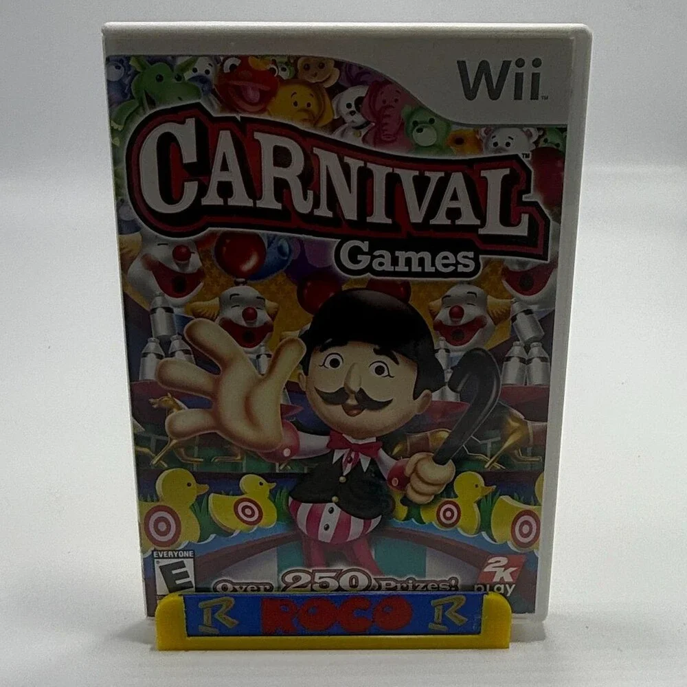 Carnival Games Wii 2K Play 4 Player (Nintendo Wii, 2007) Complete W/ Manual